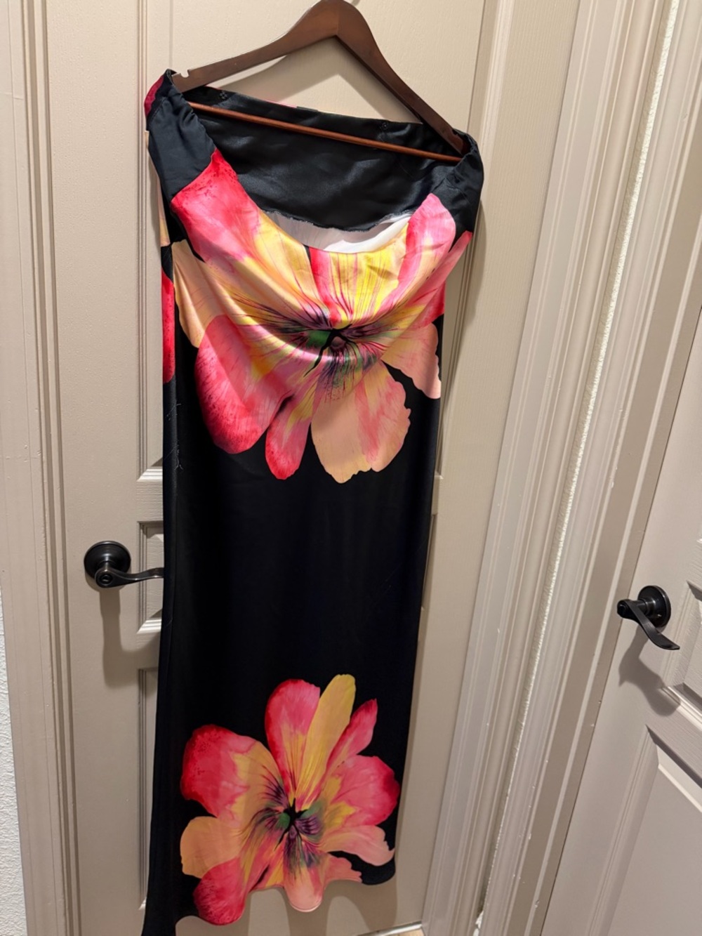 Anthropologie Black Garment with Pink and Coral Accents - Picture 5 of 6